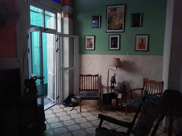 'Living room' Casas particulares are an alternative to hotels in Cuba.